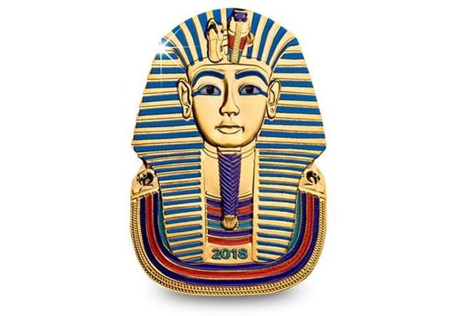 2018 Ancient Egypt Tutankhamun Gold Plated Coin Reverse