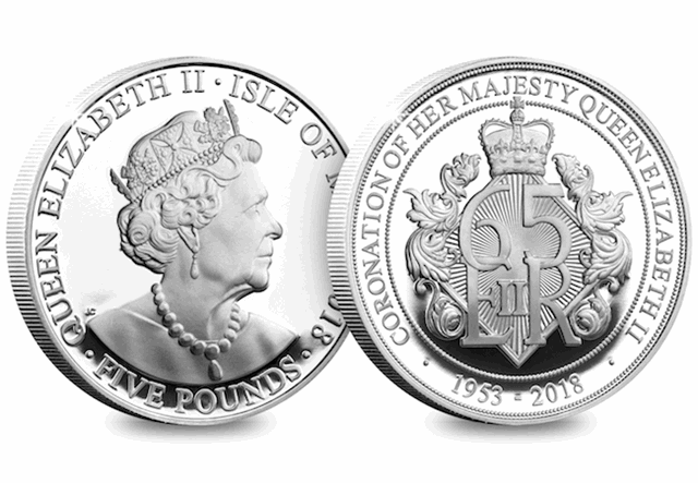 Coronation 65Th British Isles Silver 3 Coin Set Iom Obverse Reverse