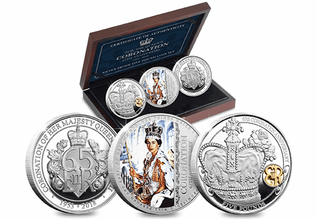 Coronation 65Th British Isles Silver 3 Coin Set W Box 1