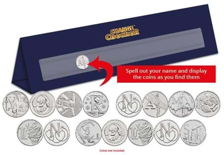 A specially designed Change Checker 10p Stand to hold up to 10 A-Z 10p coins to spell out a personal message or name. This is an ideal gift or to celebrate a special occasion.