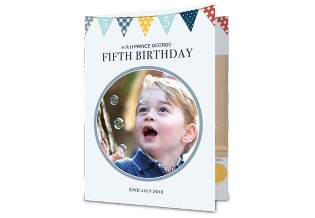 Prince George Fifth Birthday Guernsey Gold Plated Five Coin Set