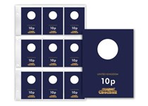 1 x Additional Change Checker PVC page and 9 x Premium Protective Collecting cards for UK 10p coins. The perfect way to present and protect your coins for a lifetime. 