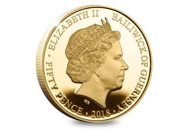 Prince George Fifth Birthday Gold Plated Photographic Coin Obverse