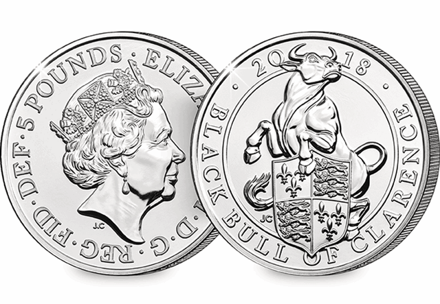 Change Checker 5 Pound Coin Image Black Bull Of Clarence 1