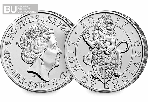 Change Checker 5 Pound Coin Image Lion Of England W Logo 1