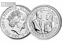 This £5 coin was issued by The Royal Mint in 2018 to celebrate the wedding of HRH Prince Harry to Ms Meghan Markle. It is protectively encapsulated and in superior Brilliant Uncirculated condition.