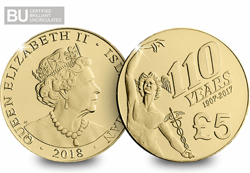 Isle Of Man Tt 5 Pound Coin Obverse Reverse Logo 1