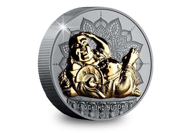 2018 Laughing Buddha Silver Black Proof Coin Reverse