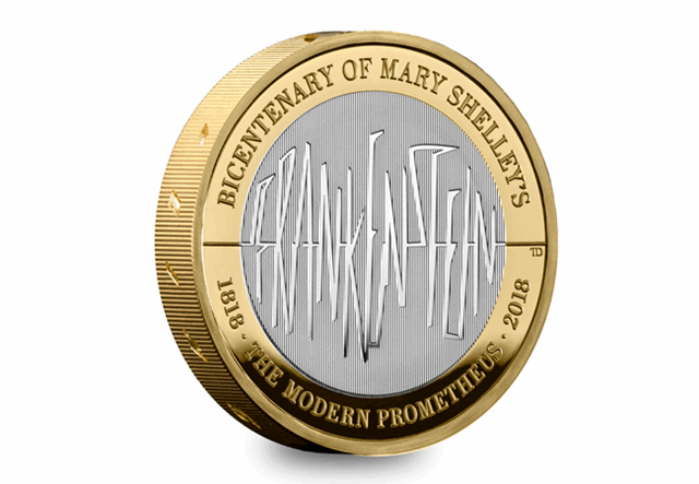 2018 Frankenstein Silver Piedfort 2 Coin Reverse