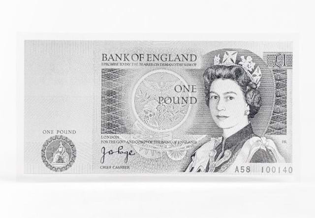 Uk Last One Pound Silver Banknote