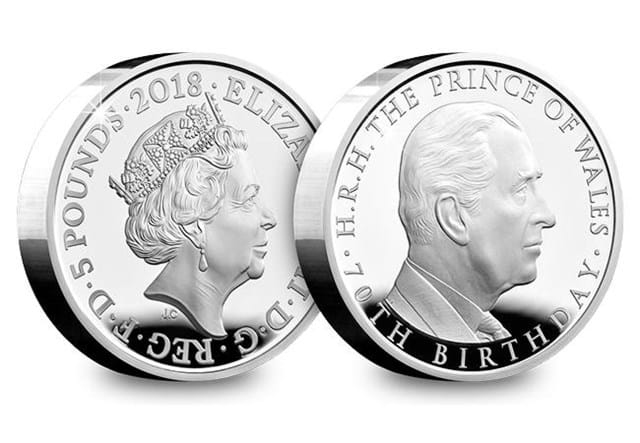 2018 Prince Charles Royal Mint Piedfort Five Pound Coin