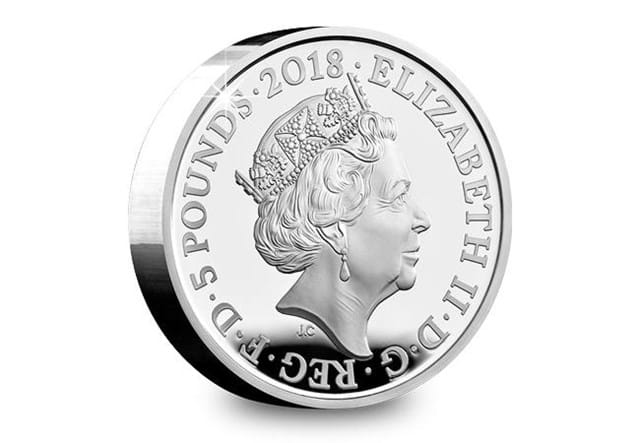 2018 Prince Charles Royal Mint Piedfort Five Pound Coin Obverse
