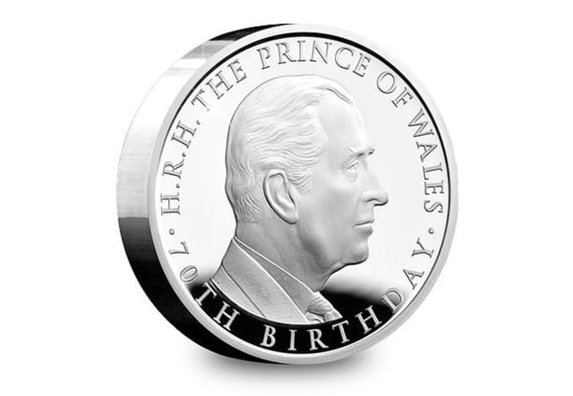 2018 Prince Charles Royal Mint Piedfort Five Pound Coin Reverse