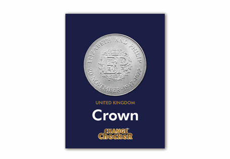 Struck by The Royal Mint in 1972, this crown coin was the first British coin to have a face value of 25p. It was issued to mark the 25th Wedding Anniversary of Queen Elizabeth II and Prince Philip.