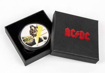 2018 Acdc High Voltage 1 2Oz Silver Proof Coin In Display Case