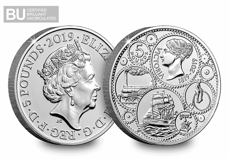 This £5 was issued in 2019 to celebrate the 200th Anniversary of the birth of Queen Victoria and is struck to a Brilliant Uncirculated quality. 