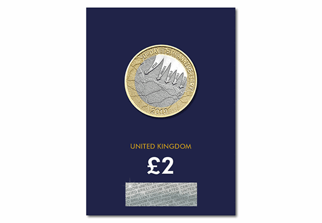 2019 Certified Bu D Day 2 Pound Coin Product Images Pack Front