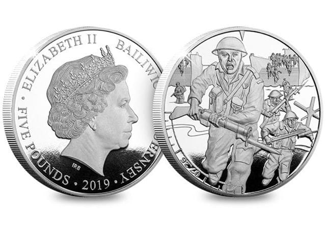D Day 75Th Cuni Proof Five Pound Starter Coin Obverse Reverse