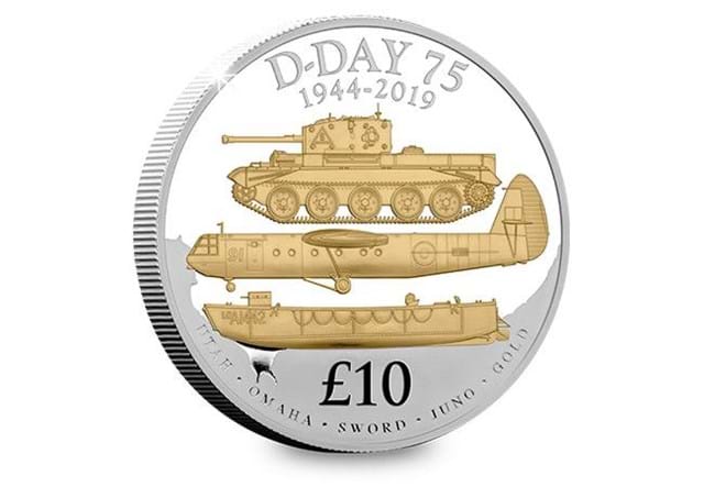 D Day 75Th Guernsey Silver Proof 5Oz Coin Reverse