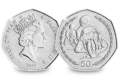 Iom Tt 90Th Cuni 50P Coin Obverse Reverse
