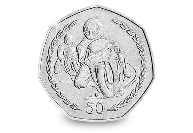 Iom Tt 90Th Cuni 50P Coin Reverse