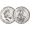 Queens Beasts Yale Of Beaufort BU 5 Pound Coin Obverse and Reverse