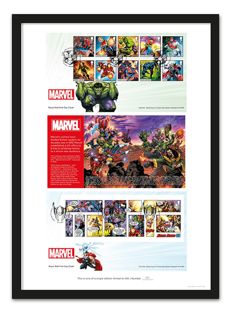 Marvel Stamps A3 Frame Landing Page 1