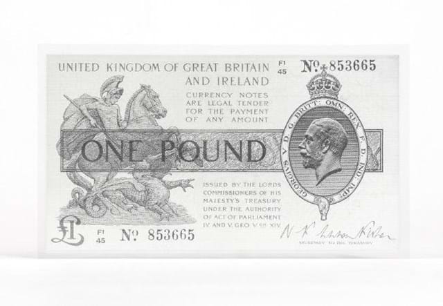 Warren Fisher One Pound Silver Banknote Front1