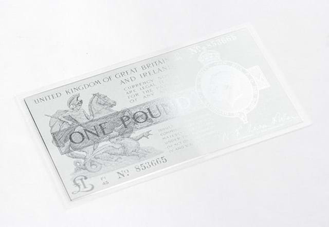 Warren Fisher One Pound Silver Banknote Front2