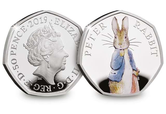 Peter Rabbit 2019 Silver Proof 50p Obverse and Reverse