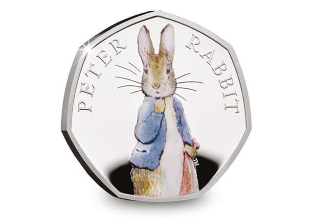 Peter Rabbit 2019 Silver Proof 50p Reverse