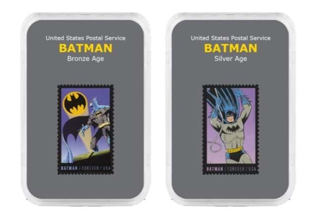 Capsule Batman Box Usa Stamps Product Page Batman Stamp Bronze And Silver Age