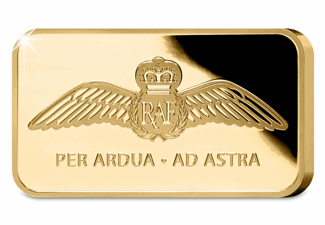 Back of the Red Arrows 2015 Tailfin Gold-Plated Ingot