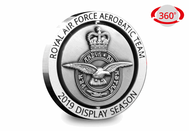 Red Arrows spinning medal obverse
