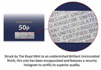 50th Anniversary of the 50p Military Set Hologram