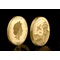 Winston Churchill Gold-Plated Piedfort Obverse and Reverse against Black Background