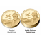 Winston Churchill Gold-Plated Piedfort Size Comparison