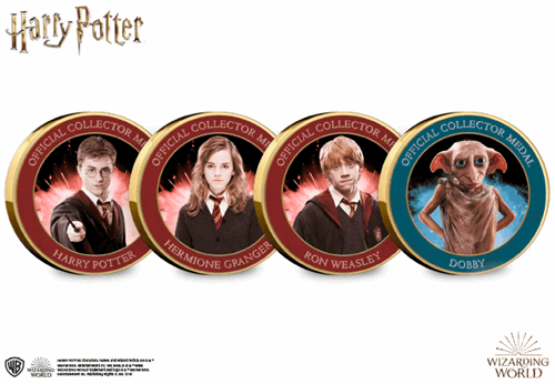 Official Harry Potter Medals All 4 Medals Reverse