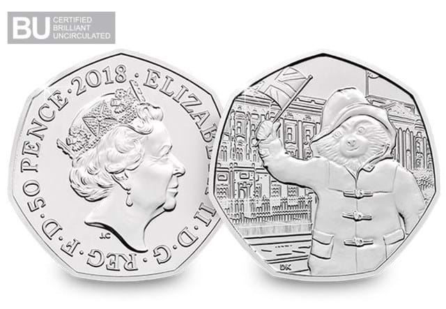 Paddington at the Palace 50p Obverse and Reverse with BU logo