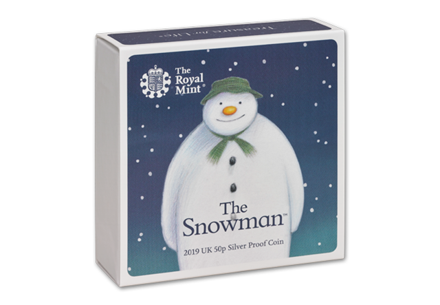 Snowman Silver Proof 50p Box