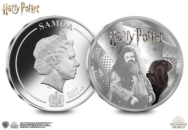 The Official Hagrid Silver-Plated Coin both sides