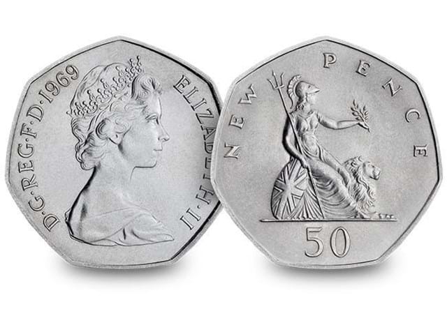 1969 Britannia Coin Reverse and Obverse