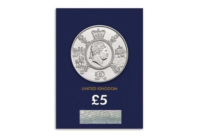 2020 George III £5 Certified BU Coin in Change Checker Packaging Reverse