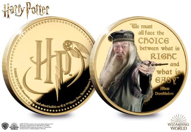Harry Potter Dumbledore Wisdom Commemorative Obverse and Reverse
