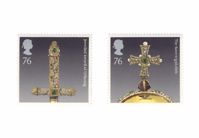 Jewelled Sword of Offering Stamp and The Sovereign's Orb Stamp