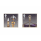Rod and Sceptre with Doves Stamp and Queen Mary's Crown Stamp