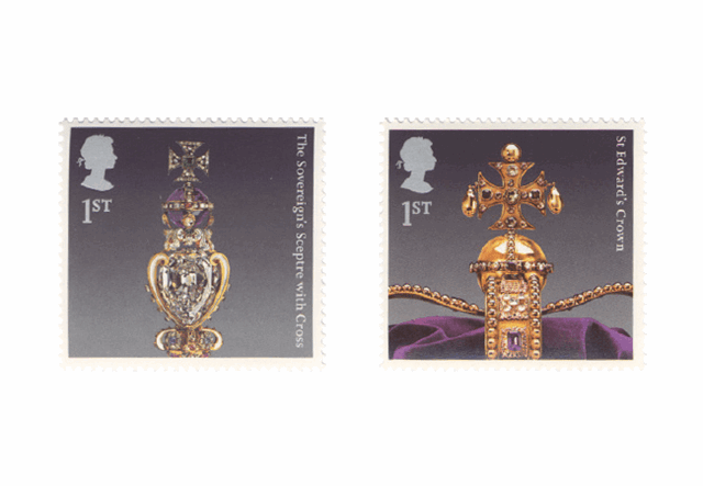 The Sovereign's Sceptre with Cross Stamp and St Edward's Crown Stamp