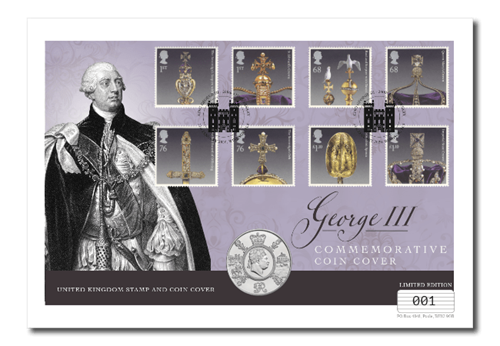 George III £5 Commemorative Cover Front