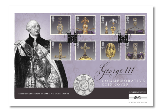 George III £5 Commemorative Cover Front