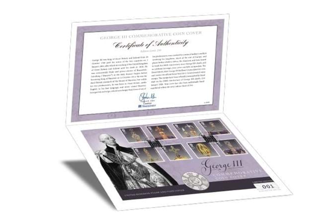 George III £5 Commemorative Cover in Folder
